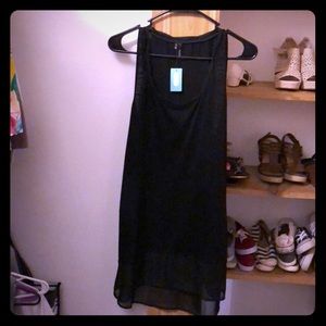 Black shirt with sheer bottom